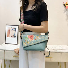 Load image into Gallery viewer, Embroidered Chinese-Style Women's Handbag - PU Leather Crossbody Shoulder Bag with Multiple Compartments