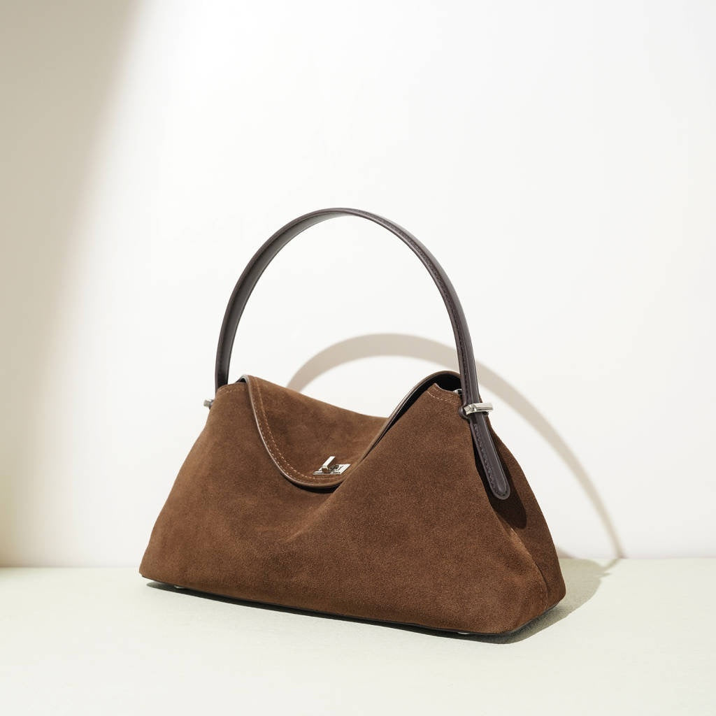 Women's Genuine Suede Leather Crossbody Bag – Minimalist Urban Style