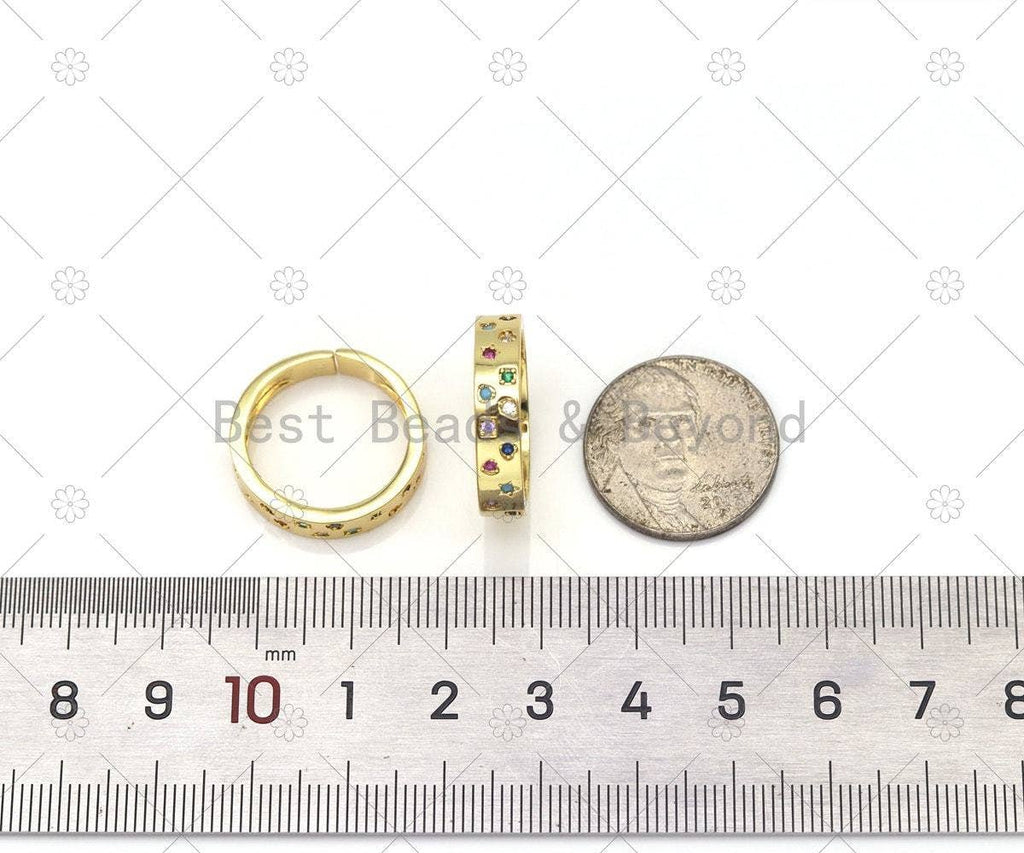 CZ on Band Adjustable Ring, Sku#X283
