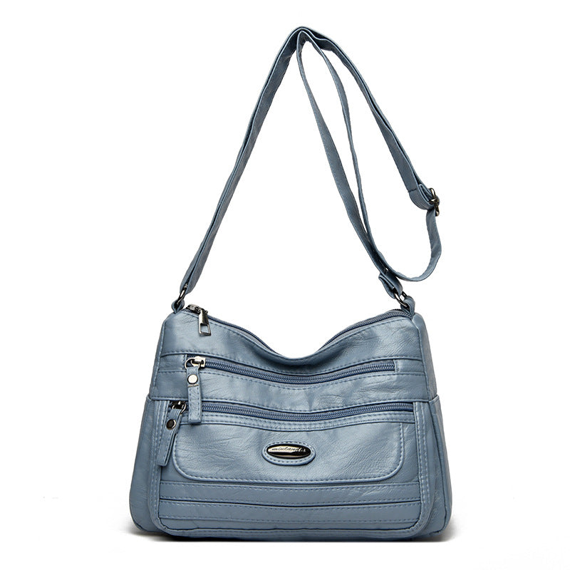 Women's Lightweight Soft PU Crossbody Shoulder Bag – Adjustable Strap, Multi-Color