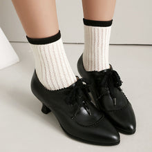 Load image into Gallery viewer, Women's Pointed-Toe Chunky Heel Dress Shoes - Waterproof Platform Pumps