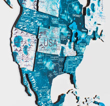 Load image into Gallery viewer, 3D Wooden World Map Aurora