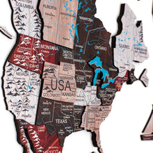 Load image into Gallery viewer, 3D Wooden World Map Urban