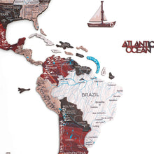 Load image into Gallery viewer, 3D Wooden World Map Urban