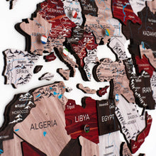 Load image into Gallery viewer, 3D Wooden World Map Urban