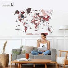 Load image into Gallery viewer, 3D Wooden World Map Urban
