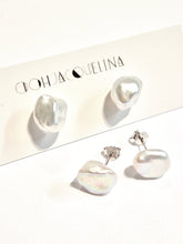 Load image into Gallery viewer, Genuine pearl stud earrings