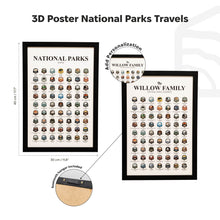 Load image into Gallery viewer, Poster Travel Tracker National Parks USA