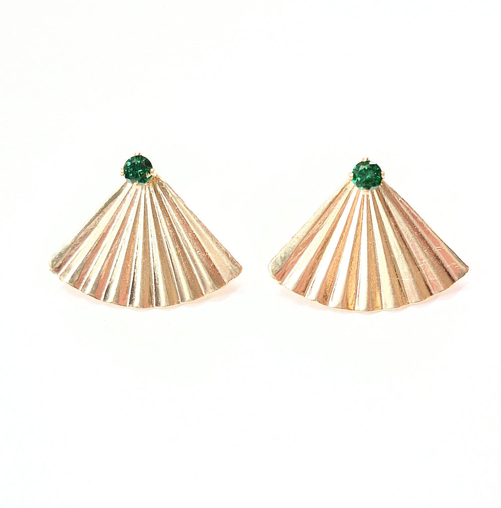 Secret Fan Ear Jacket stud earrings