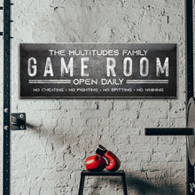 Load image into Gallery viewer, Family Game Room Sign