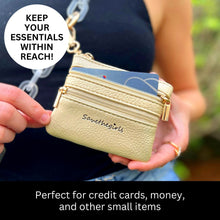 Load image into Gallery viewer, Zippered Pouch Gold w/Silver Hardware
