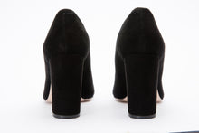 Load image into Gallery viewer, The Afega Black Suede Leather Block Heel Pump Women Shoe