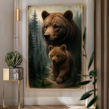 Load image into Gallery viewer, Path of the Wild Kin Bear and Cub Wall Art
