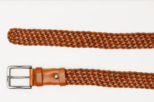 Load image into Gallery viewer, The Grand Woven Tan Color Leather Belt