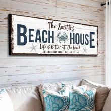 Load image into Gallery viewer, Personalized Beach House Sign