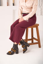 Load image into Gallery viewer, The Eclipse Black &amp; Gold Leather Block Heel Women Boot