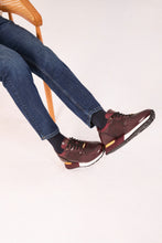 Load image into Gallery viewer, The Empire Burgundy Leather Men Sneaker