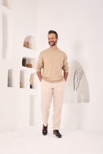 Load image into Gallery viewer, The Caesars Navy &amp; Tan Leather Men Sneaker