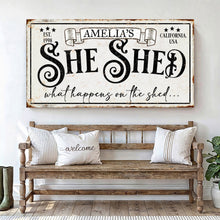 Load image into Gallery viewer, Personalized She Shed Sign IV