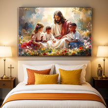 Load image into Gallery viewer, Jesus With Children Faith Wall Art VII