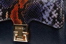 Load image into Gallery viewer, The Venezia Navy Blue Leather Handbag