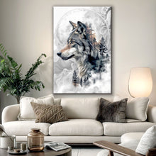 Load image into Gallery viewer, Wolf Double Exposure Wall Art