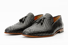 Load image into Gallery viewer, The Meram Black Leather Tassel Slip-On Loafer Men Shoe