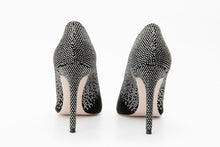 Load image into Gallery viewer, The Bago Black &amp; Silver Glitter Leather Pump Women Shoe