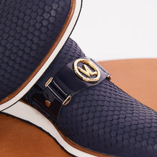 Load image into Gallery viewer, The Legacy Navy Blue Leather Men Casual Loafer Shoe