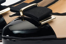 Load image into Gallery viewer, The Fano Beige Leather Cap Toe Block Heel Pump Women Shoe
