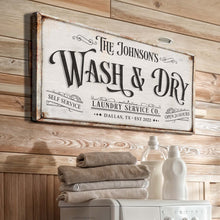 Load image into Gallery viewer, Personalized Laundry Service Sign