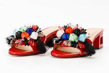Load image into Gallery viewer, The Vigo Red Leather Block Heel Women Sandal