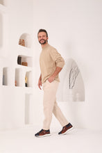 Load image into Gallery viewer, The Caesars Navy &amp; Tan Leather Men Sneaker