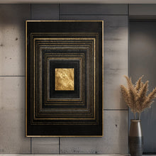 Load image into Gallery viewer, Black And Gold Core Wall Art