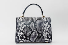 Load image into Gallery viewer, The Venezia Black &amp; White Leather Handbag