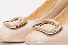 Load image into Gallery viewer, The Ferrara Cream Patent Leather Block Heel Pump Women Shoe