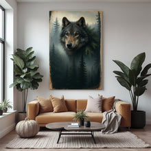 Load image into Gallery viewer, Wolf Double Exposure Wall Art V