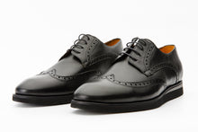 Load image into Gallery viewer, The Molise Black Wingtip Semi Brogue Derby Men  Shoe  Final Sale!