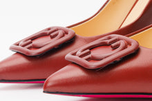 Load image into Gallery viewer, The Maneadero Dark Red Leather Pump Fuchsia Sole Women Shoe