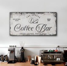 Load image into Gallery viewer, Coffee Bar Sign IV