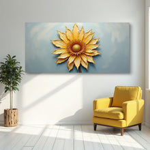 Load image into Gallery viewer, Golden Dandelion Minimalist Abstract Wall Art II
