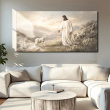 Load image into Gallery viewer, Jesus Protects The Lamb From Wolves Faith Wall Art X