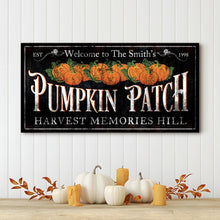 Load image into Gallery viewer, Personalized Pumpkin Patch Sign IX