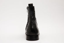 Load image into Gallery viewer, The Boss Black Pythn Snk Zip-Up Leather Men Boot Limited Edition