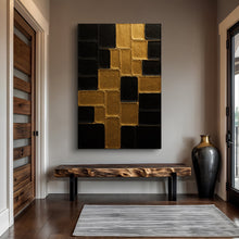Load image into Gallery viewer, Contemporary Black and Gold Wall Art II