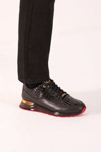 Load image into Gallery viewer, The Marseille Black Leather Men Sneaker