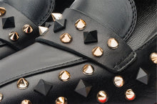Load image into Gallery viewer, The Infanta Black Spike Leather Block Heel Pump Women Shoe