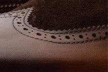 Load image into Gallery viewer, The Albus Brown Leather &amp; Suede Double Strap Monk Brogue Men Boot