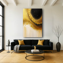 Load image into Gallery viewer, Minimalist Black and Gold Wall Art