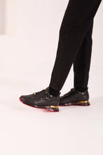 Load image into Gallery viewer, The Marseille Black Leather Men Sneaker